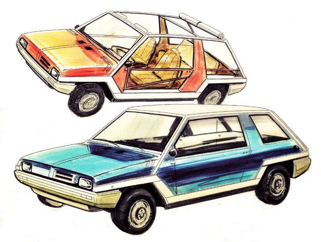 Michelotti Every 4R, 1978 – Design Sketch