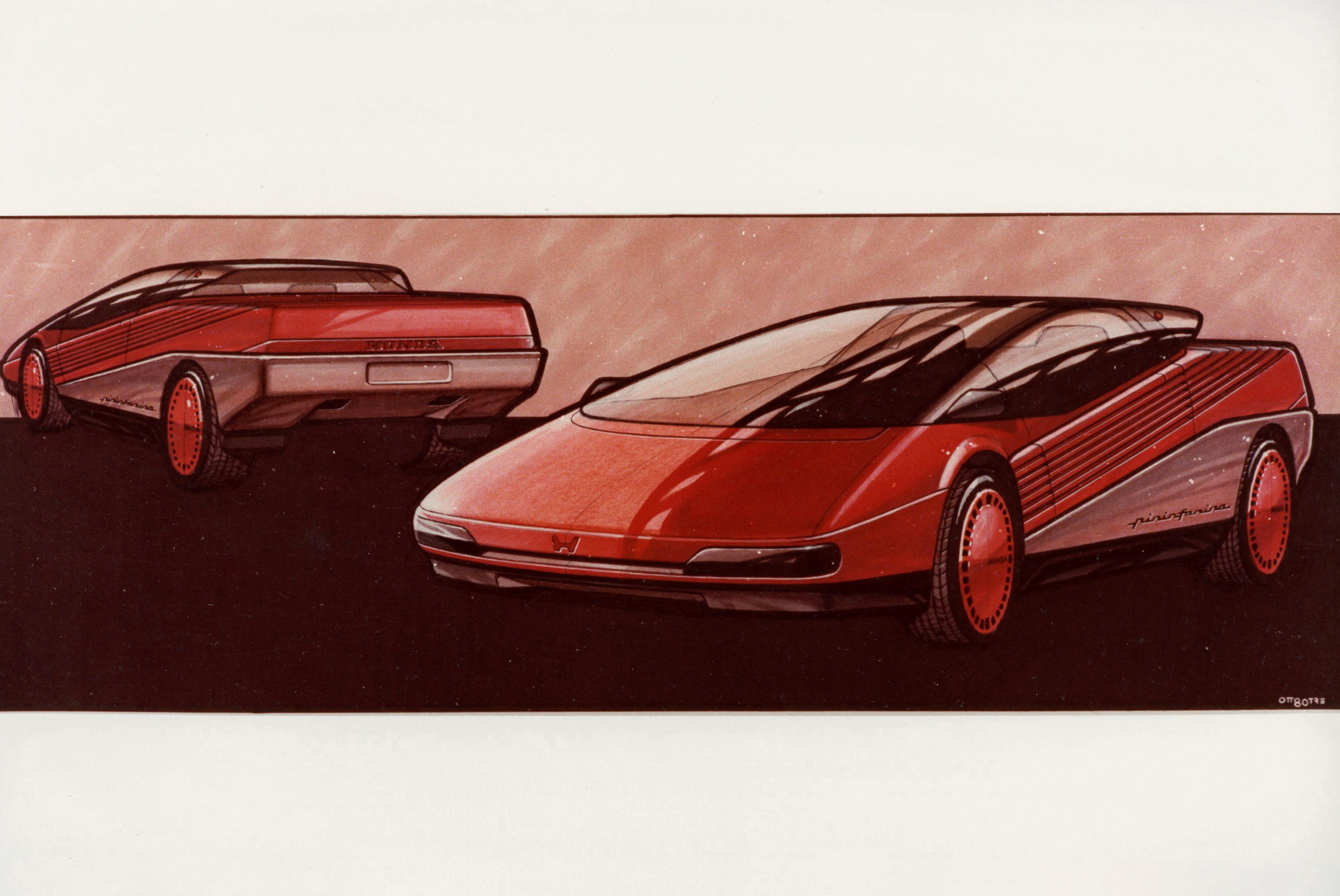 Honda HP-X (Pininfarina), 1984 – Design Sketch