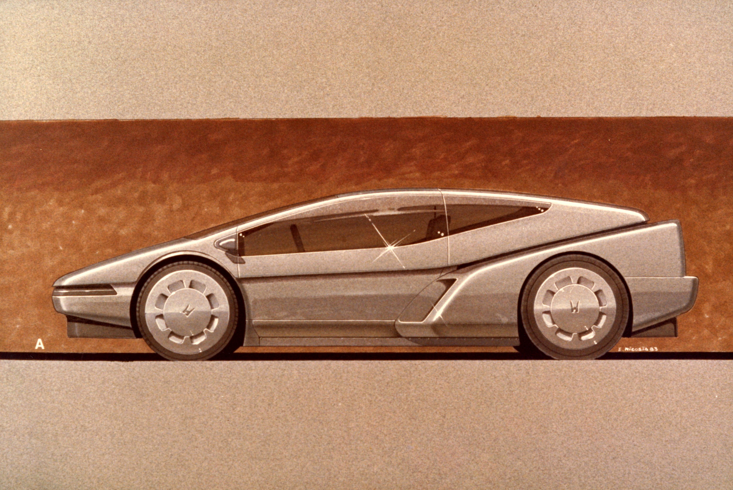 Honda HP-X (Pininfarina), 1984 – Design Sketch