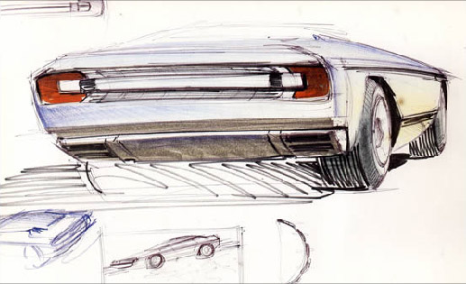 Chevrolet Ramarro (Bertone), 1984 - Design sketch