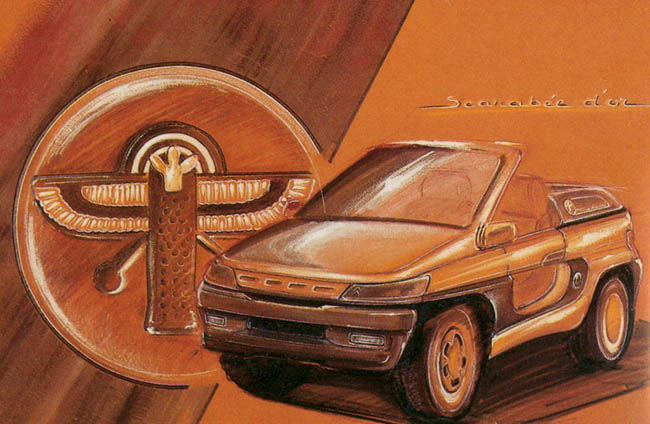 Citroen Scarabee d'Or (Heuliez), 1990 - Design Sketch