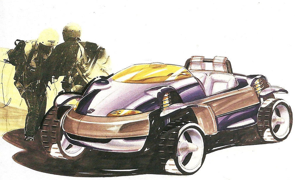 From a 1992 brochure showing various idea cars based on the Fiat Cinquecento.