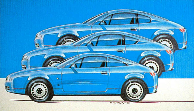 Lancia Hyena (Zagato), 1992 - Design Sketch by by Marco Pedracini