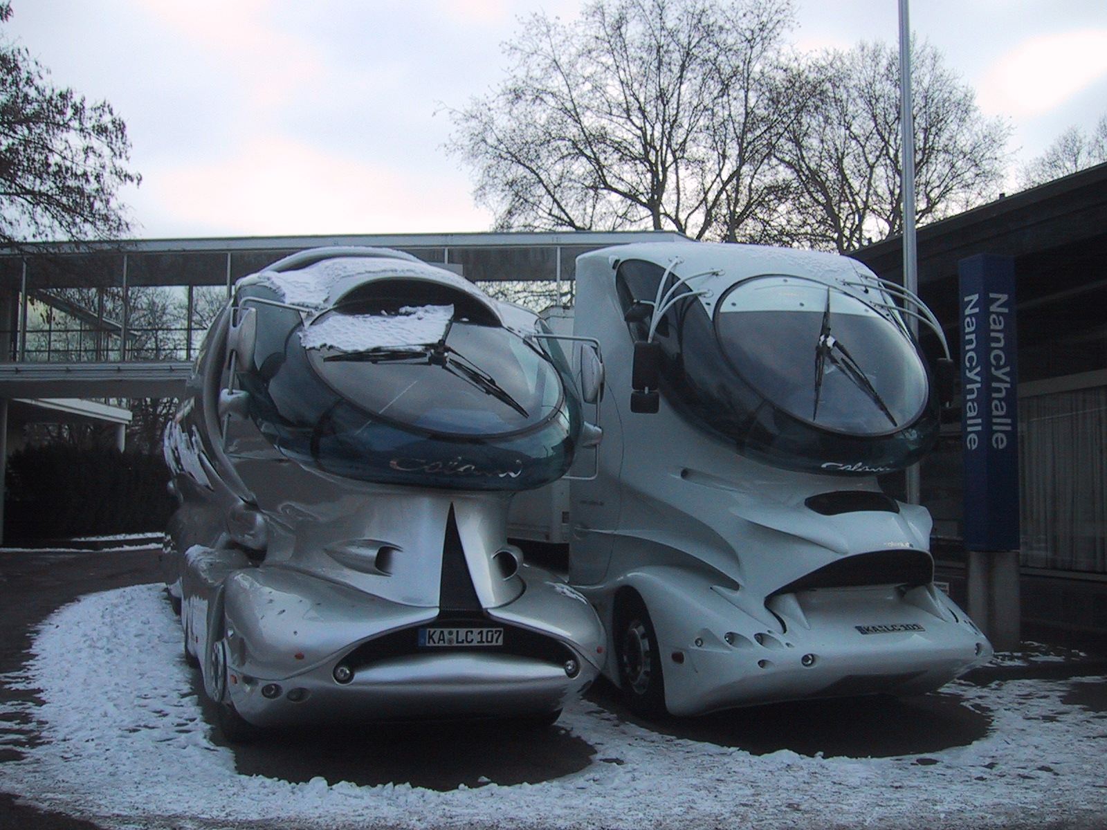 Truck based on a DAF chassis, and Spitzer silo truck on a Mercedes Actros chassis.