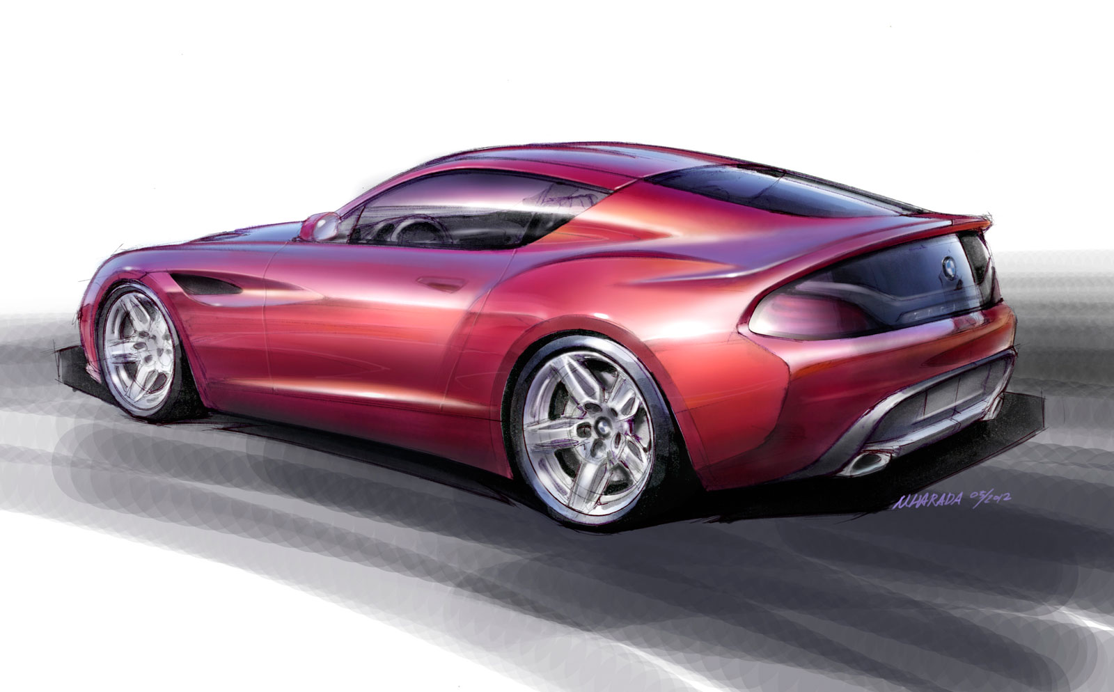 BMW Zagato Coupé, 2012 - Design Sketches by Norihiko Harada, Chief Designer Zagato