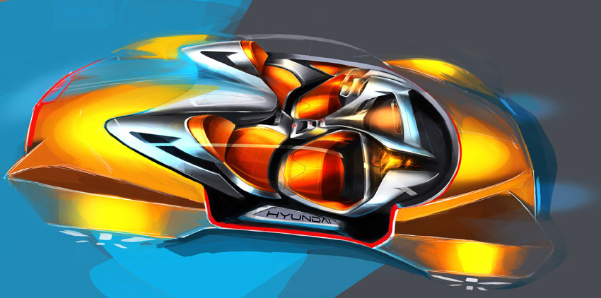 Hyundai PassoCorto (IED), 2014 - Interior Design Sketch