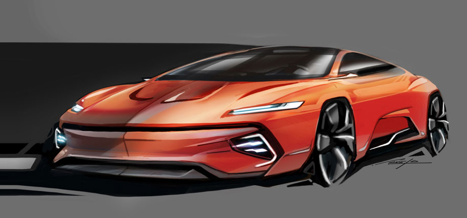 ItalDesign GTZero Concept, 2016 - Design Sketch