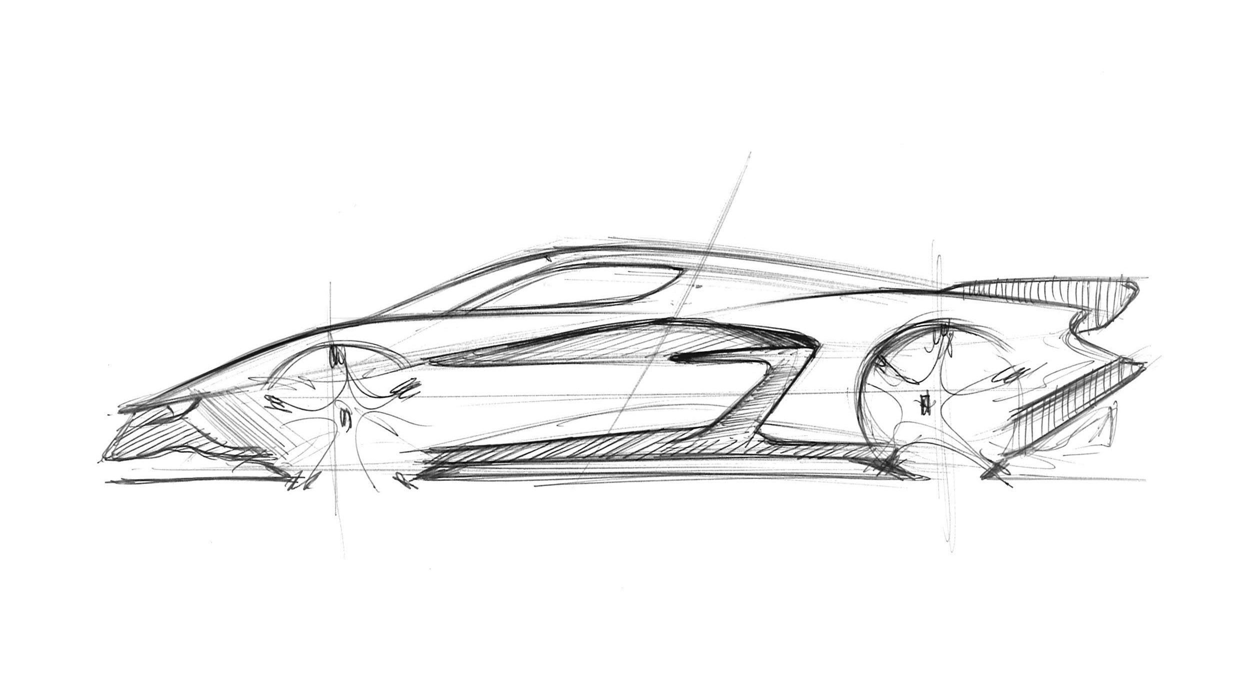 Fittipaldi EF7 Vision Gran Turismo Concept (Pininfarina), 2017 - Design Sketch