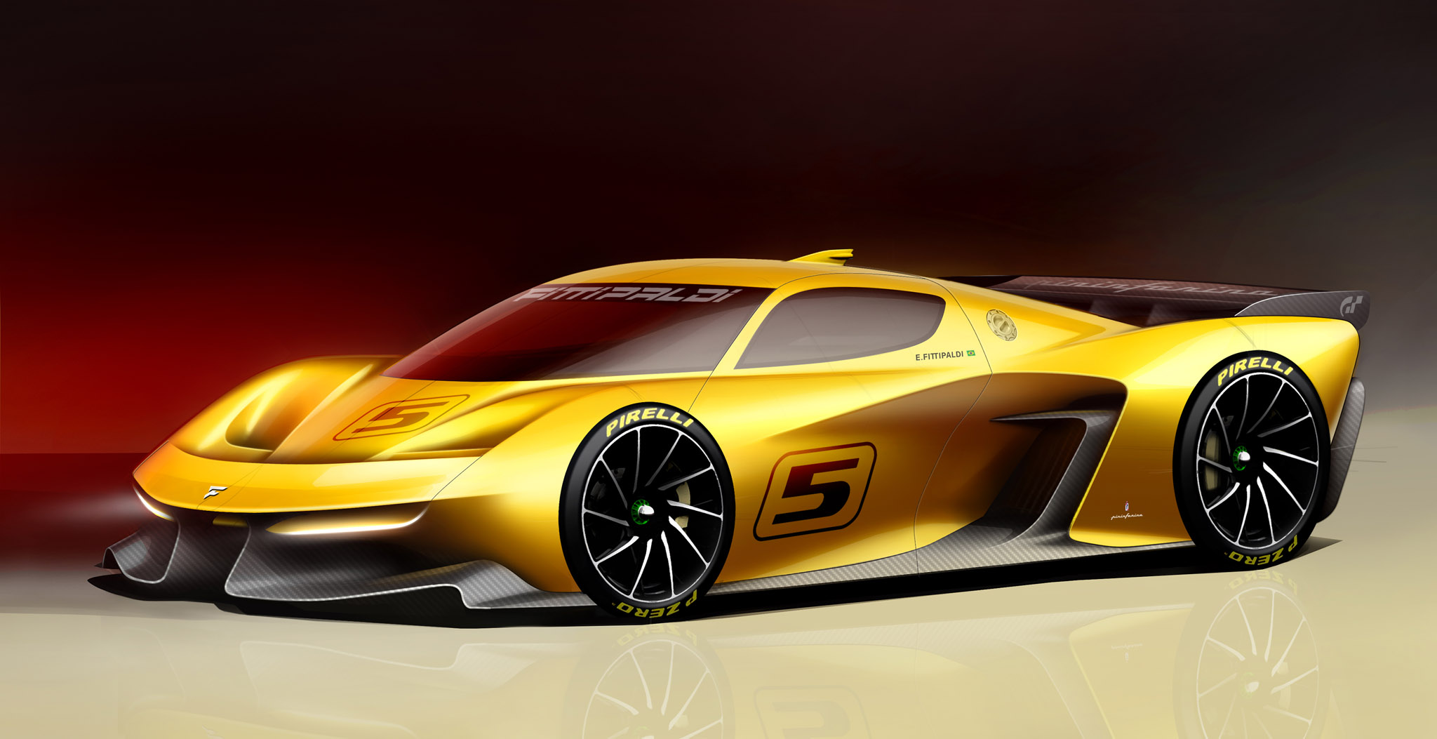 Fittipaldi EF7 Vision Gran Turismo Concept (Pininfarina), 2017 - Design Sketch