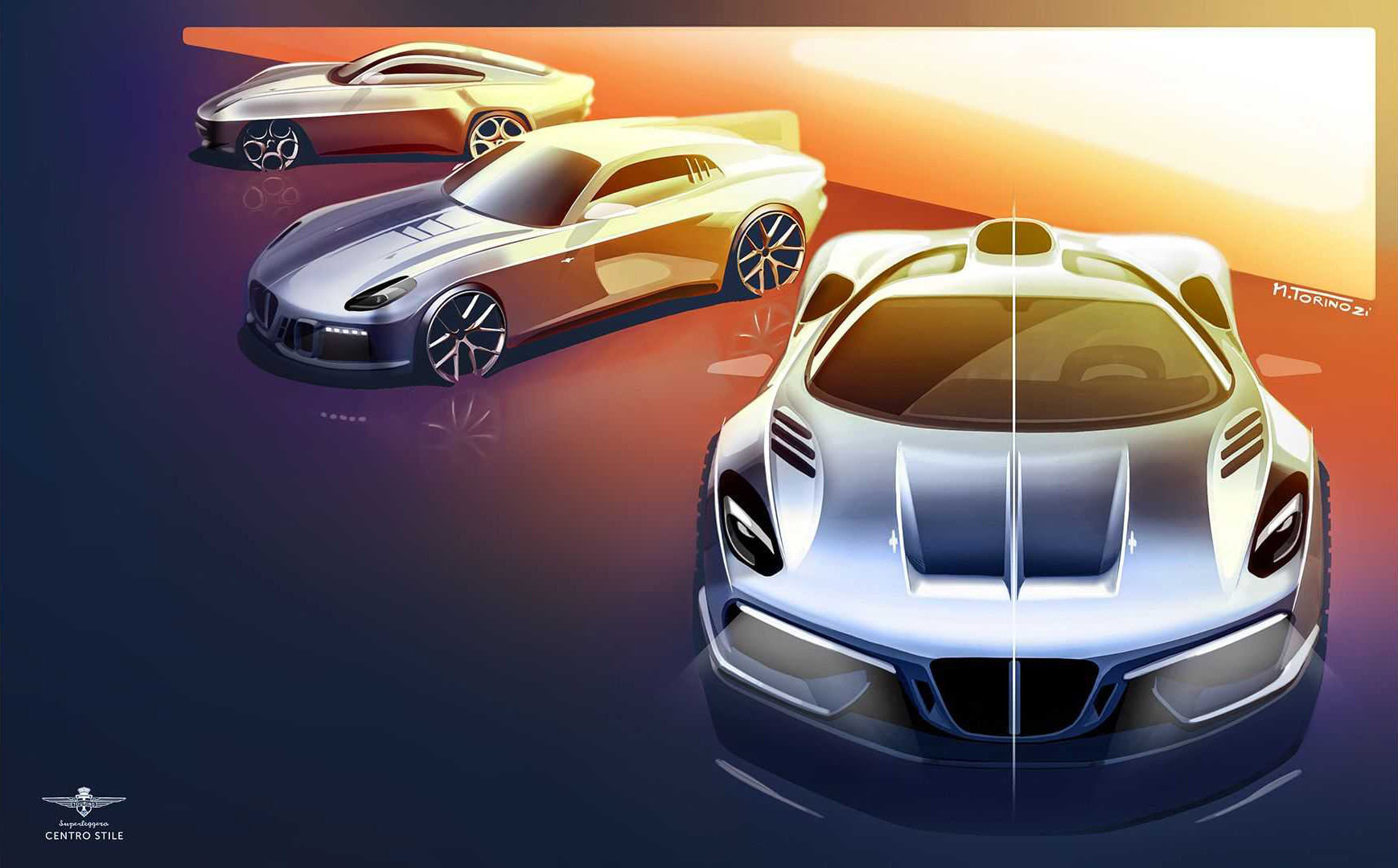 Touring Superleggera Arese RH95, 2021 - Design Sketch