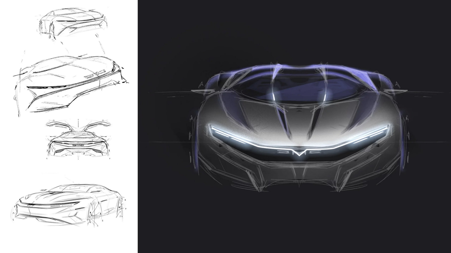 DeLorean Alpha5 (ItalDesign), 2022 – Design Sketch