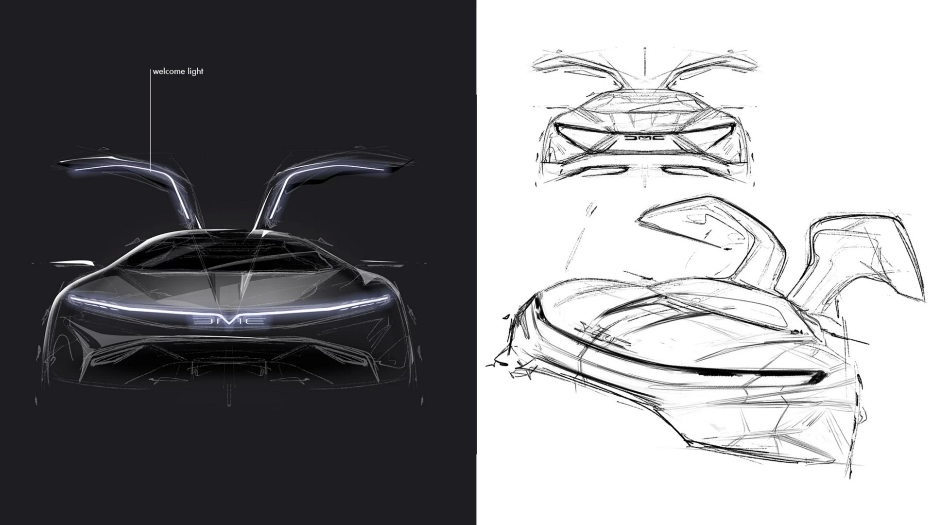 DeLorean Alpha5 (ItalDesign), 2022 – Design Sketch
