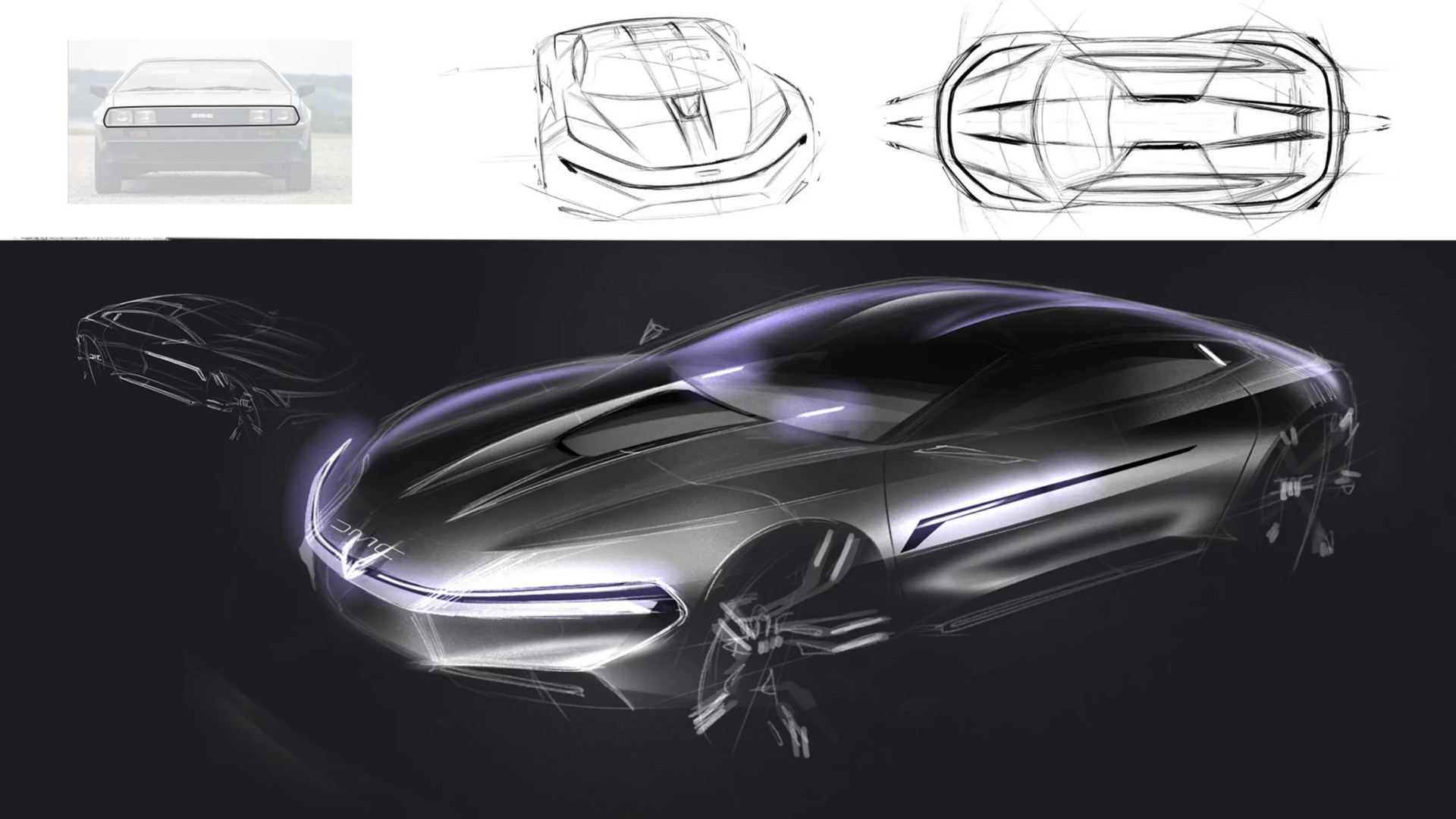 DeLorean Alpha5 (ItalDesign), 2022 – Design Sketch