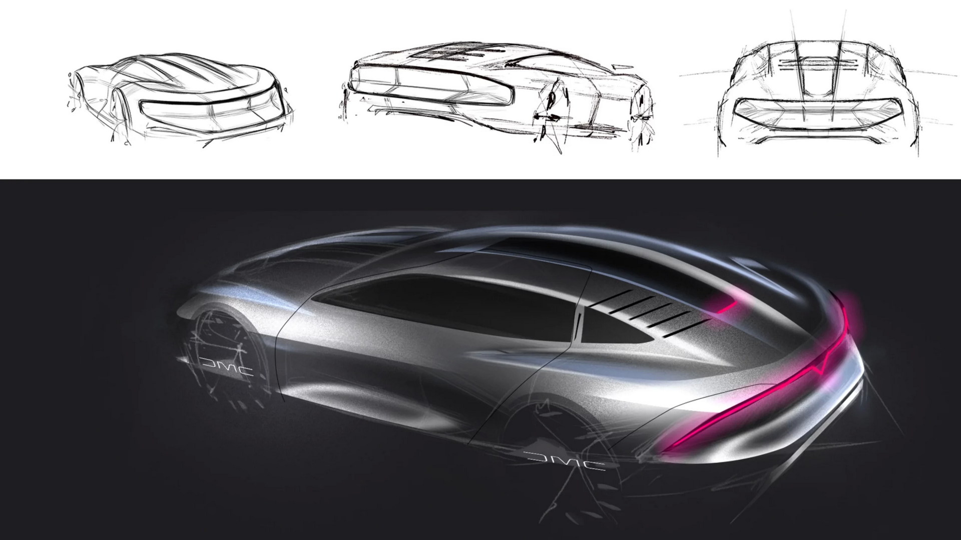 DeLorean Alpha5 (ItalDesign), 2022 – Design Sketch
