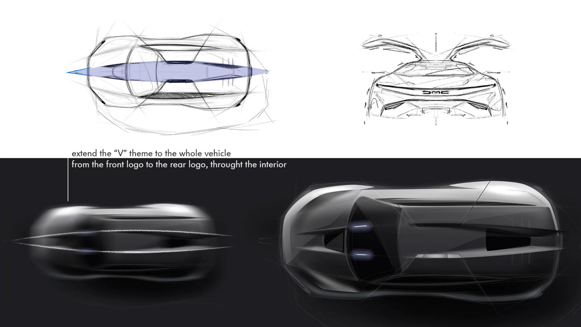 DeLorean Alpha5 (ItalDesign), 2022 – Design Sketch