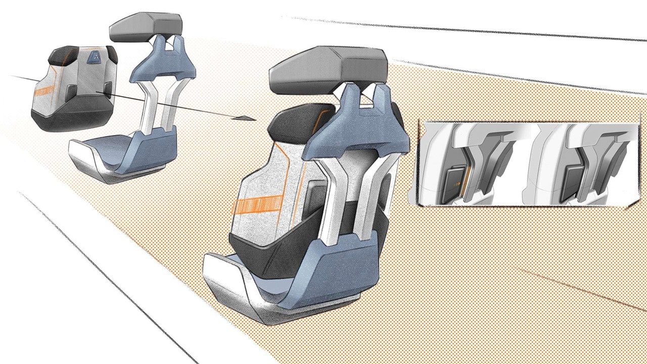 Mitsubishi Moonstone Concept (IED), 2023 – Design Sketch – Interior