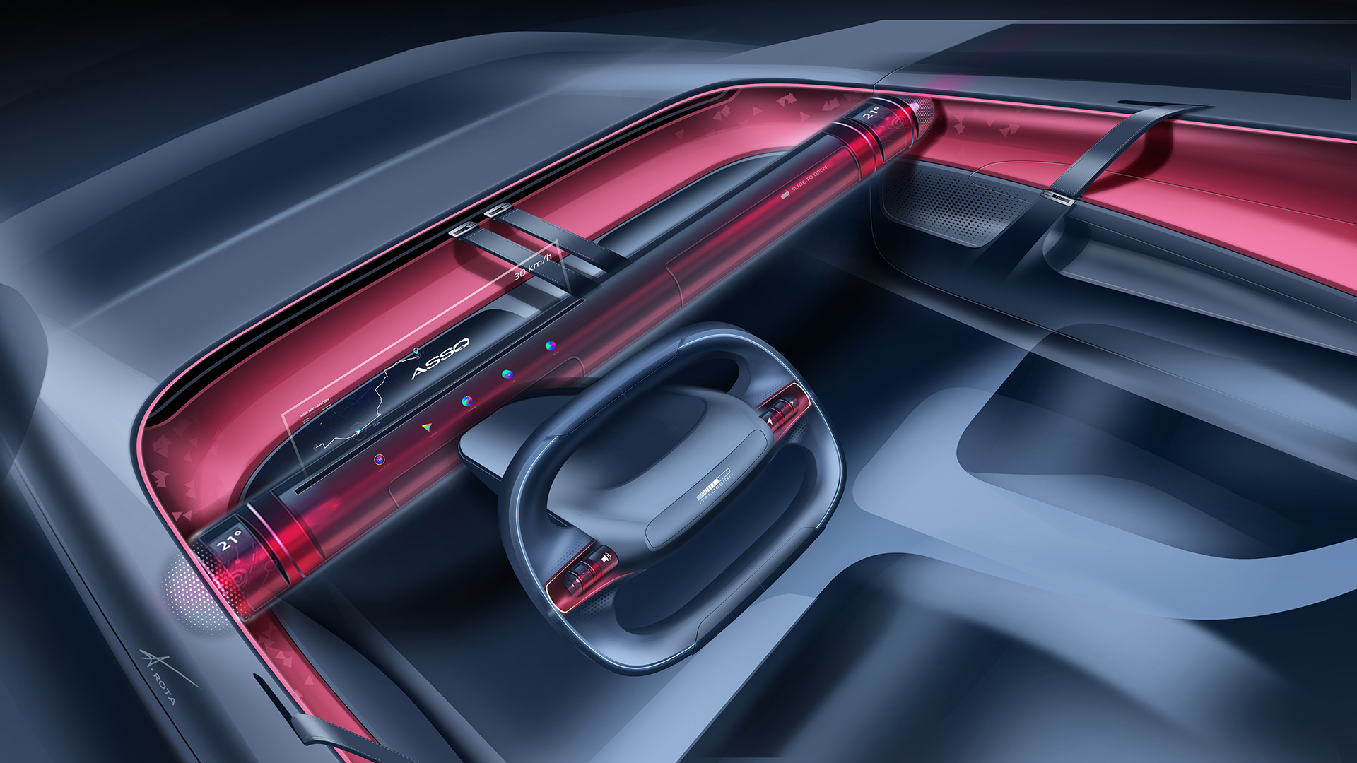 ItalDesign Asso di Picche In Movimento, 2023 – Interior – Design Sketch