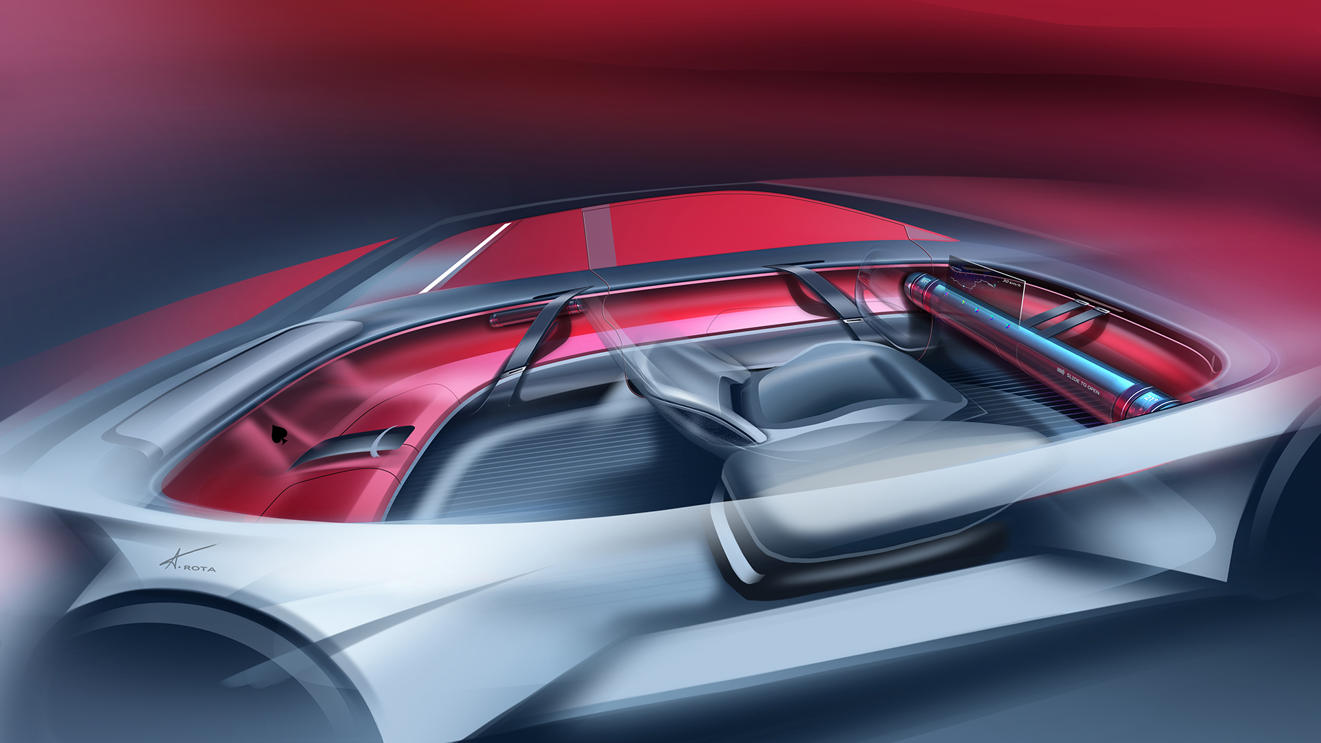 ItalDesign Asso di Picche In Movimento, 2023 – Interior – Design Sketch