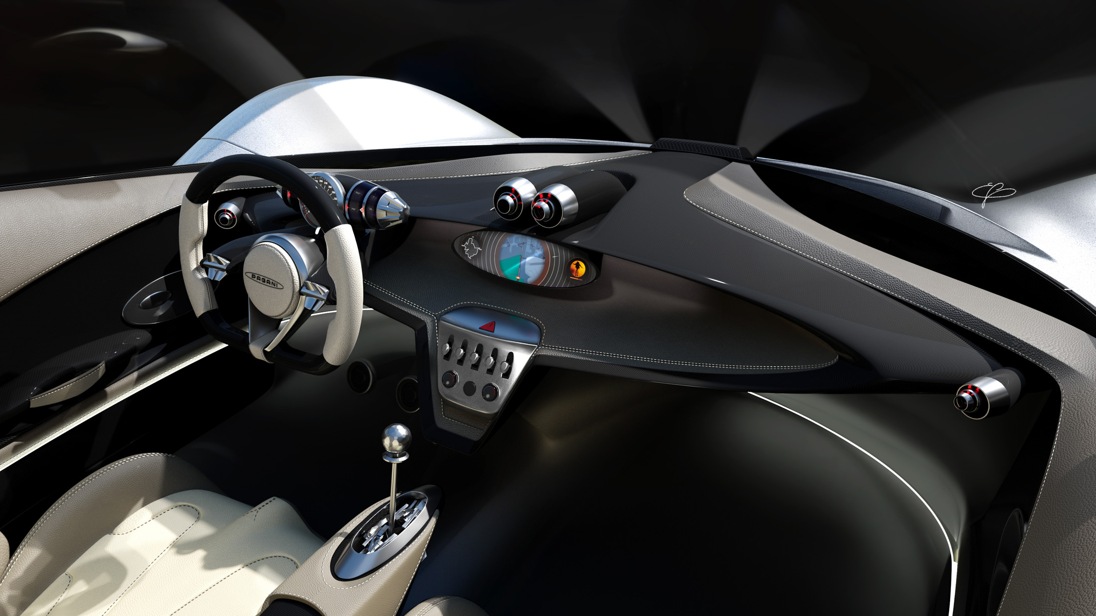 Pagani Alisea Concept (IED), 2024 – Design Sketch – Interior