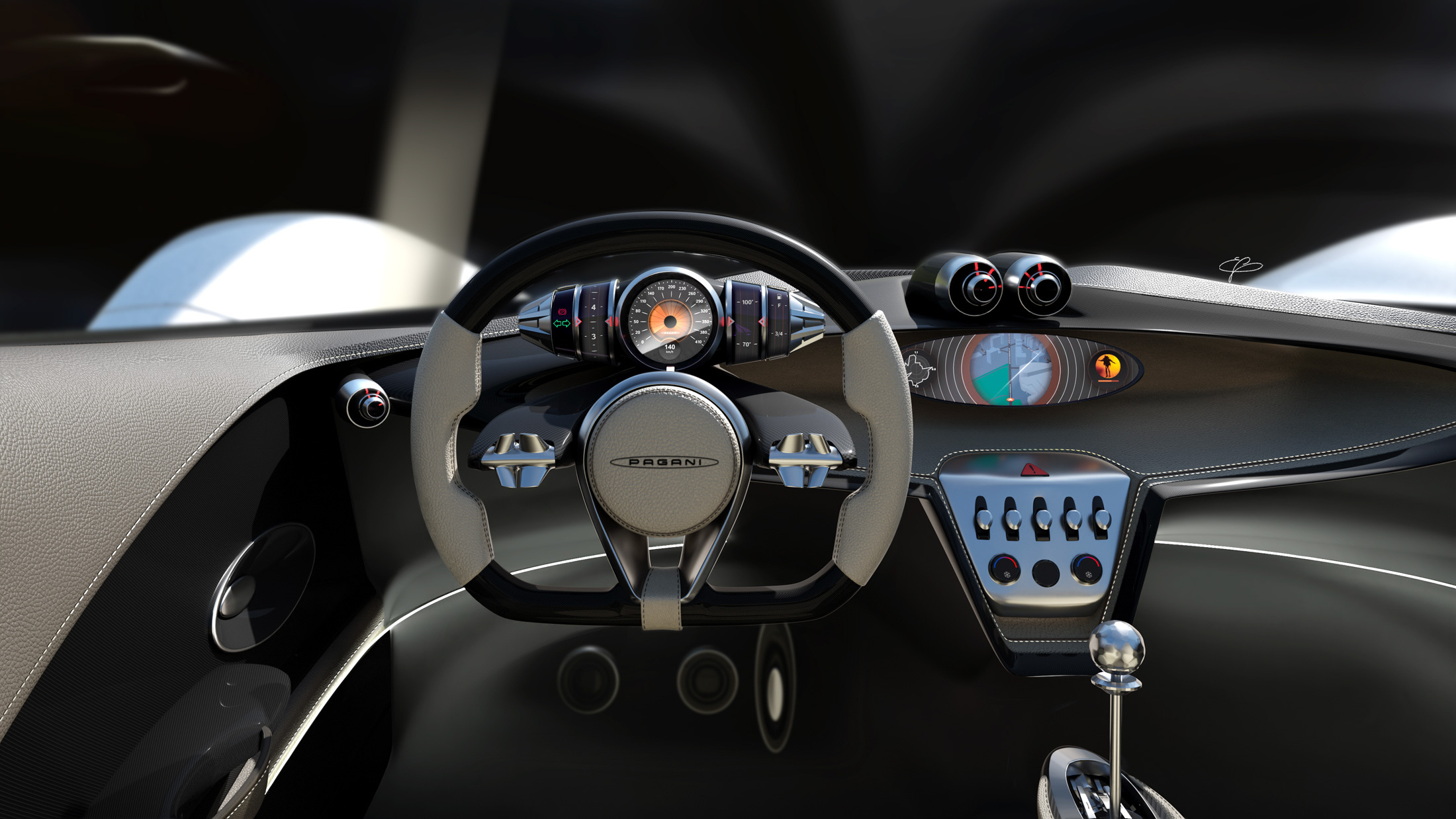 Pagani Alisea Concept (IED), 2024 – Design Sketch – Interior