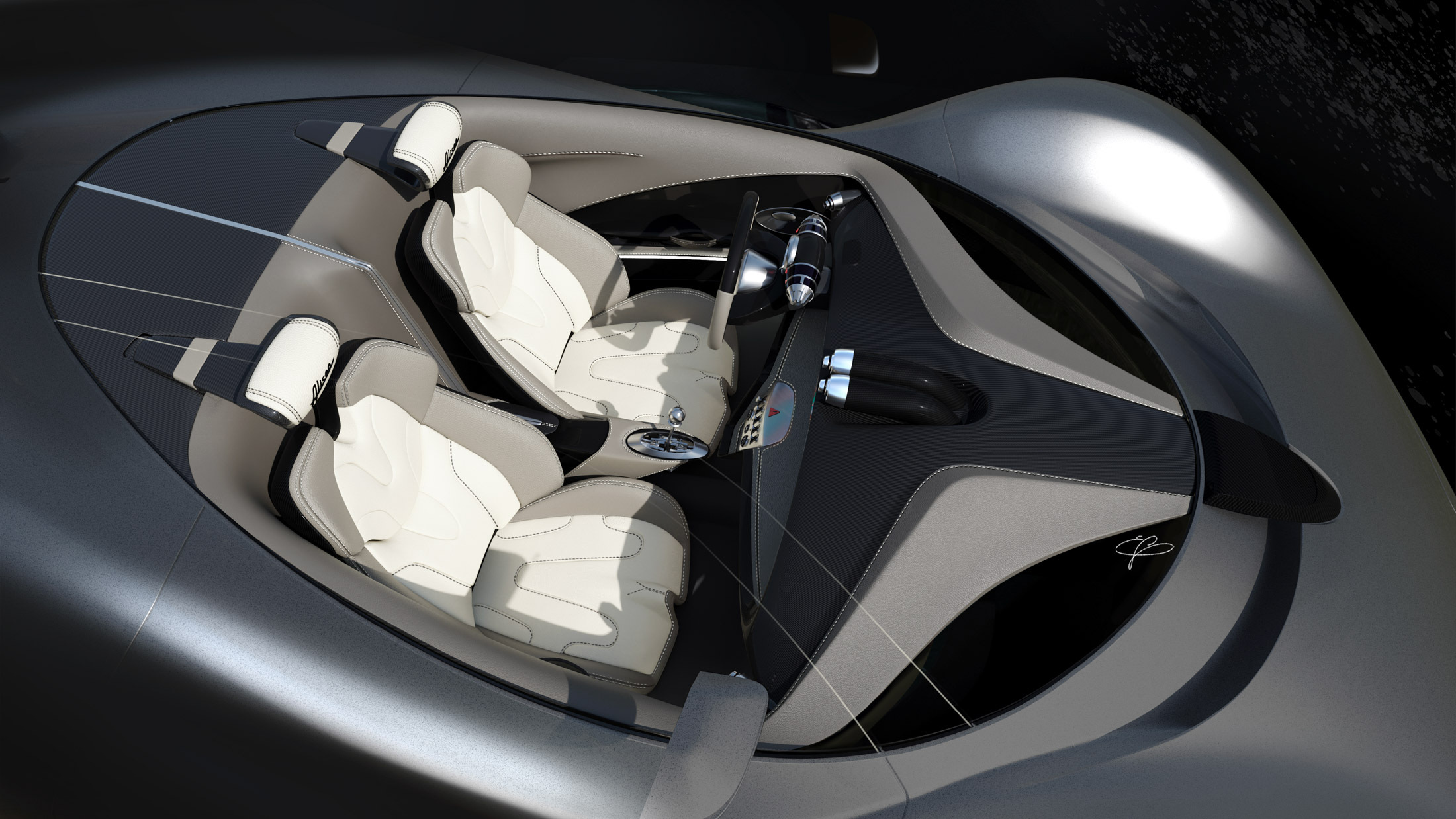 Pagani Alisea Concept (IED), 2024 – Design Sketch – Interior