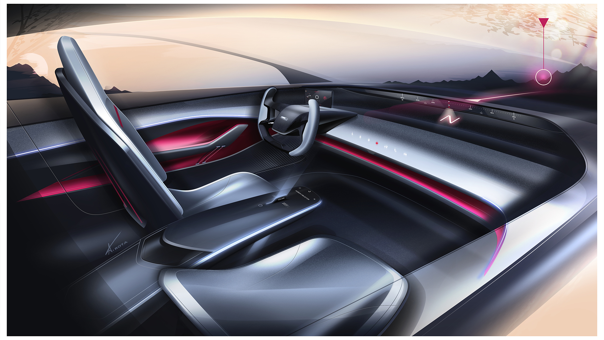 ItalDesign Quintessenza Concept, 2024 – Design Sketch – Interior