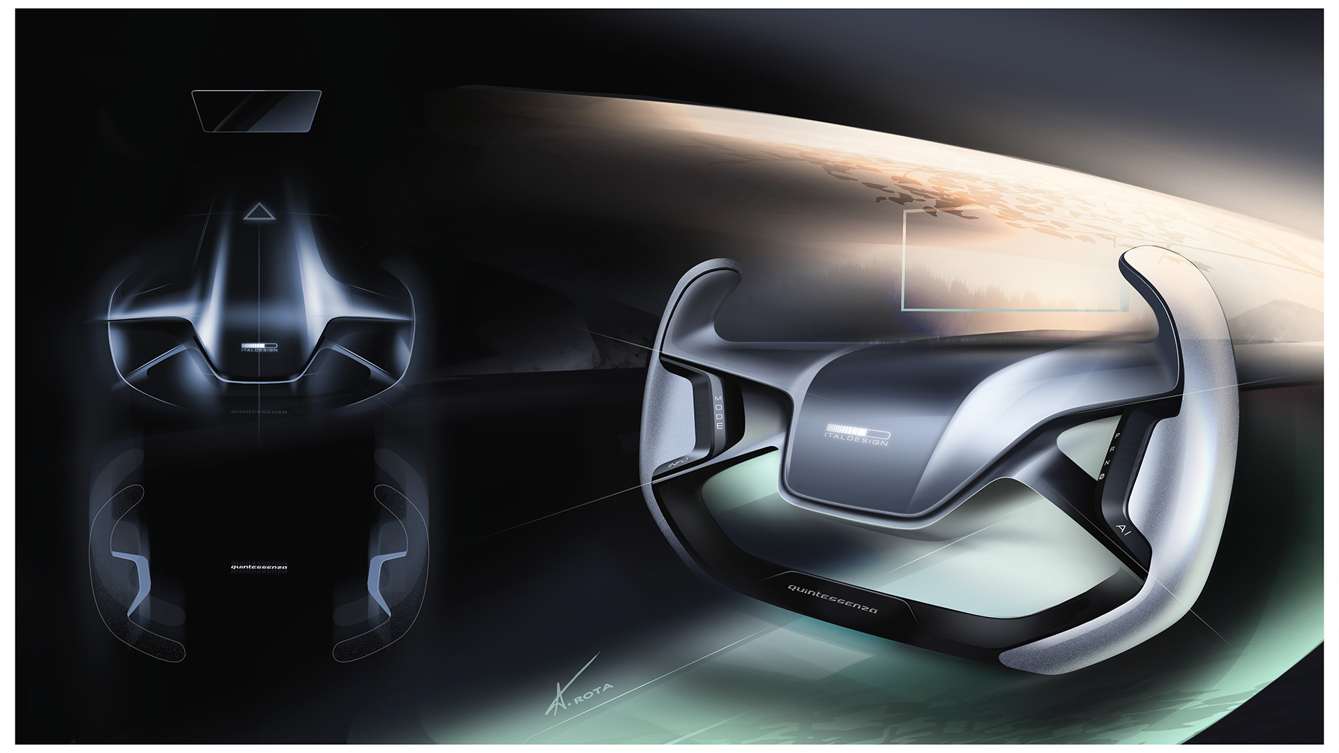 ItalDesign Quintessenza Concept, 2024 – Design Sketch – Interior