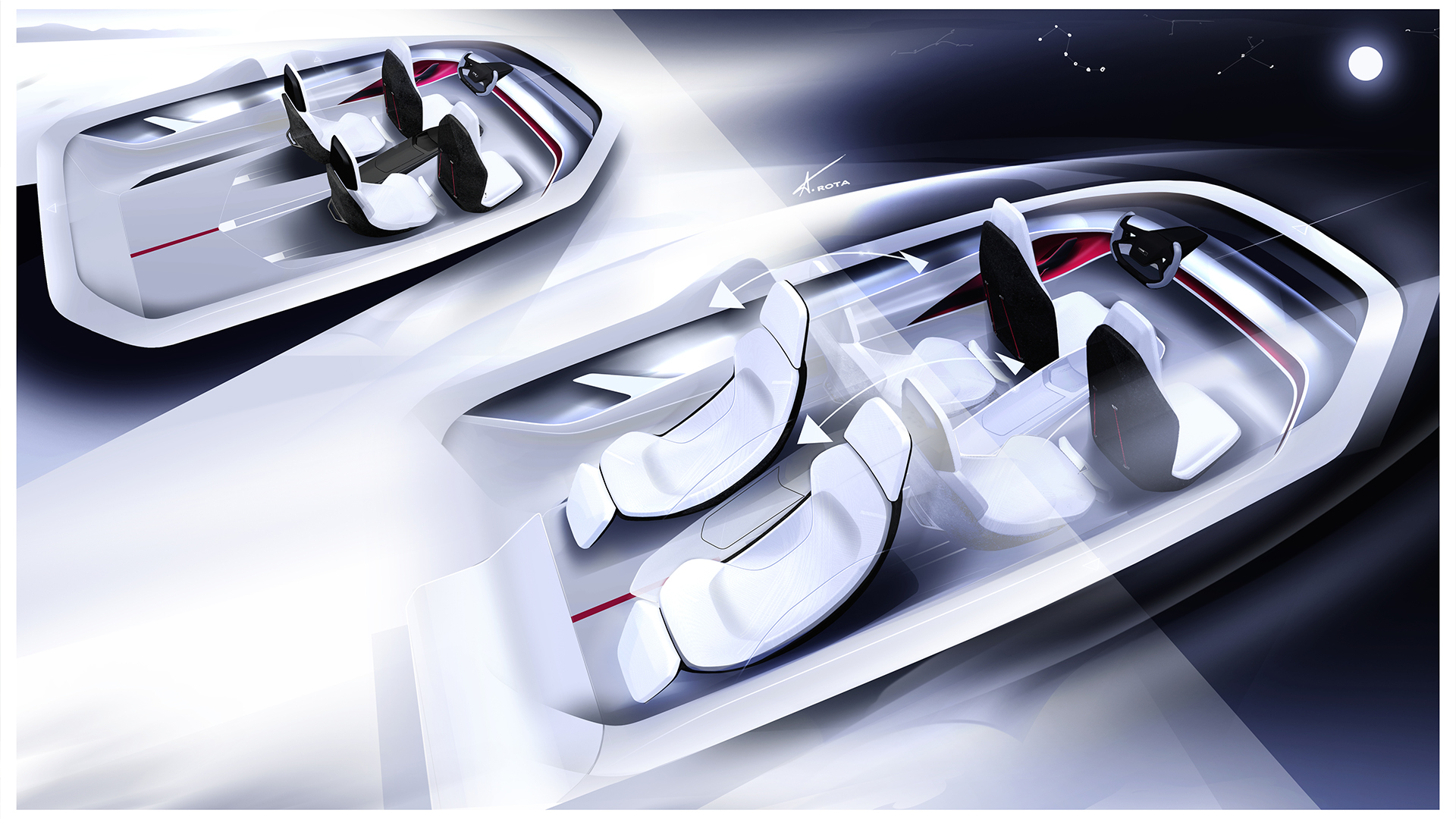 ItalDesign Quintessenza Concept, 2024 – Design Sketch – Interior