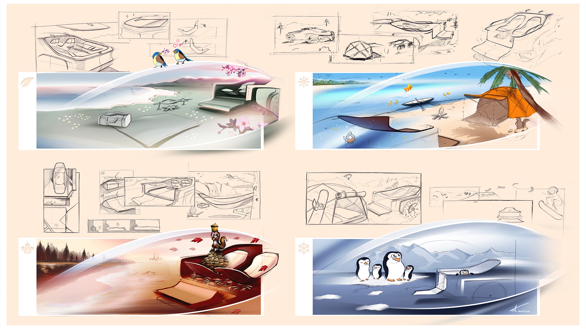 ItalDesign Quintessenza Concept, 2024 – Design Sketch – Interior
