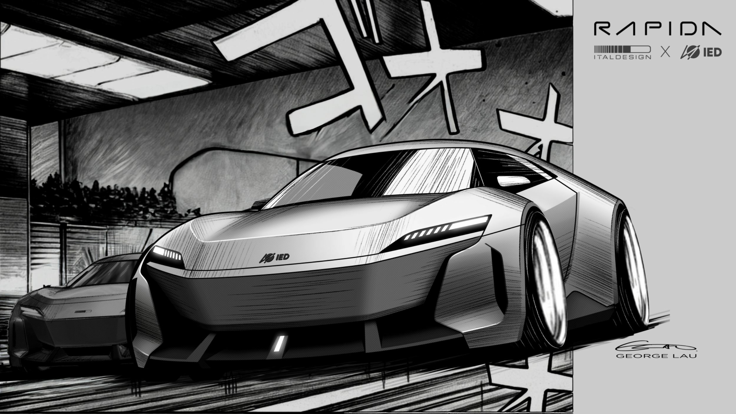 IED Torino x ItalDesign Rapida, 2025 – Design Sketch by George Lau