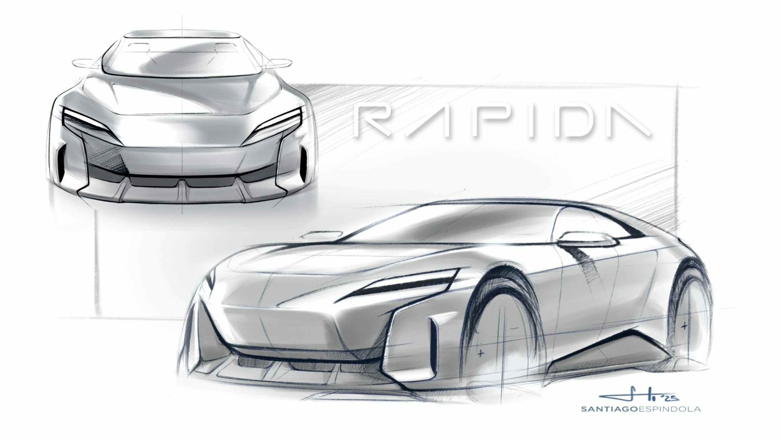 IED Torino x ItalDesign Rapida, 2025 – Design Sketch by Santiago Espindola