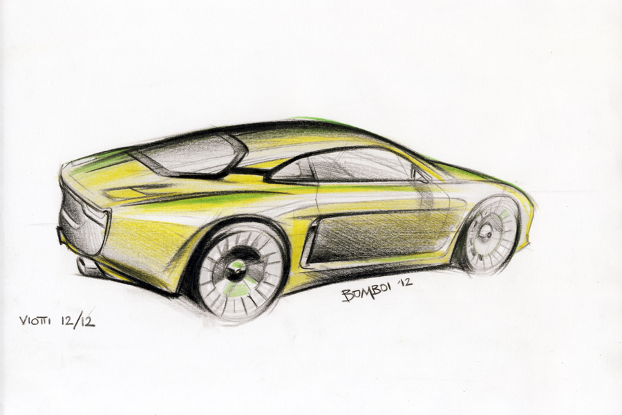 Willys AW 380 Berlinetta (Maggiora/Carrozzeria Viotti) - Design Sketch