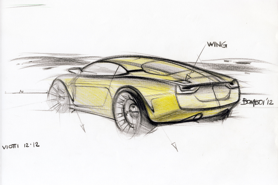 Willys AW 380 Berlinetta (Maggiora/Carrozzeria Viotti) - Design Sketch