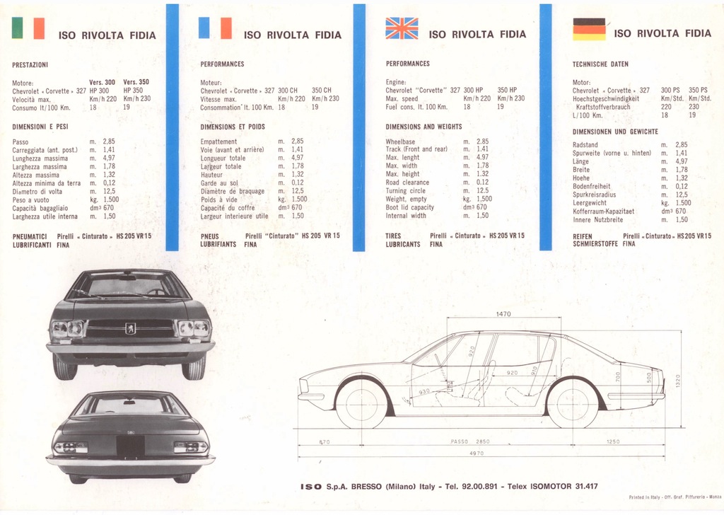 Iso Rivolta Fidia - Brochure